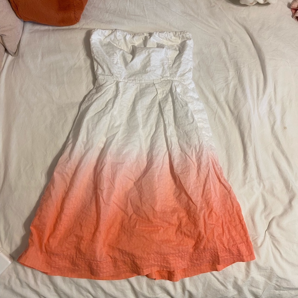 JCREW strapless ombré dress